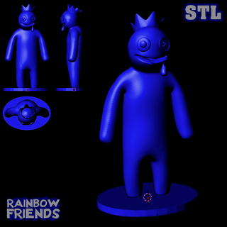 blue rainbow friends - roblox two stl model Monsters 3d print model - Mito3D