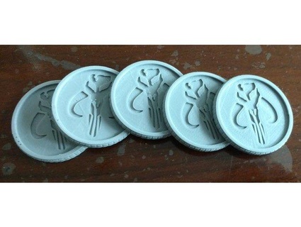 boba bucks mandalorian coin Others 3d print model - Mito3D