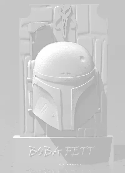 boba fett frigorifero magnete 3d modelli scarica creality nube 3d print model - Mito3D