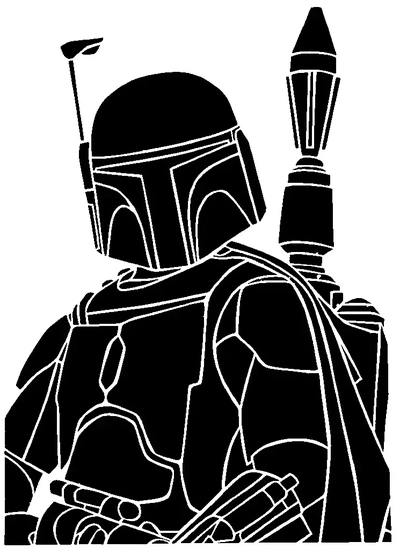 boba fett stencil 5 3d modelli scarica creality nube 3d print model - Mito3D