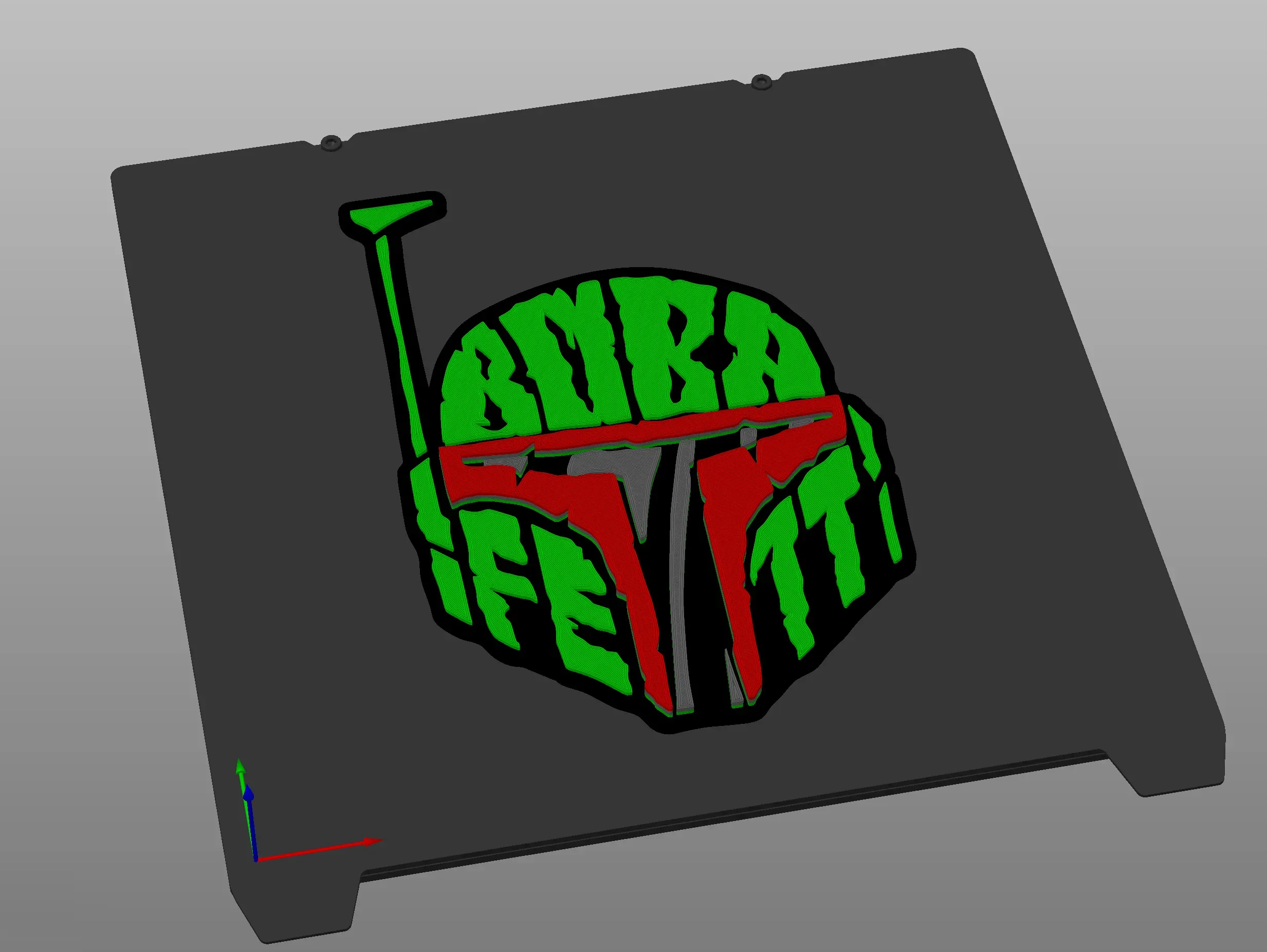 boba fett parete arte originale byjf 699 3d modelli scarica creality nube 3D print model - Mito3D