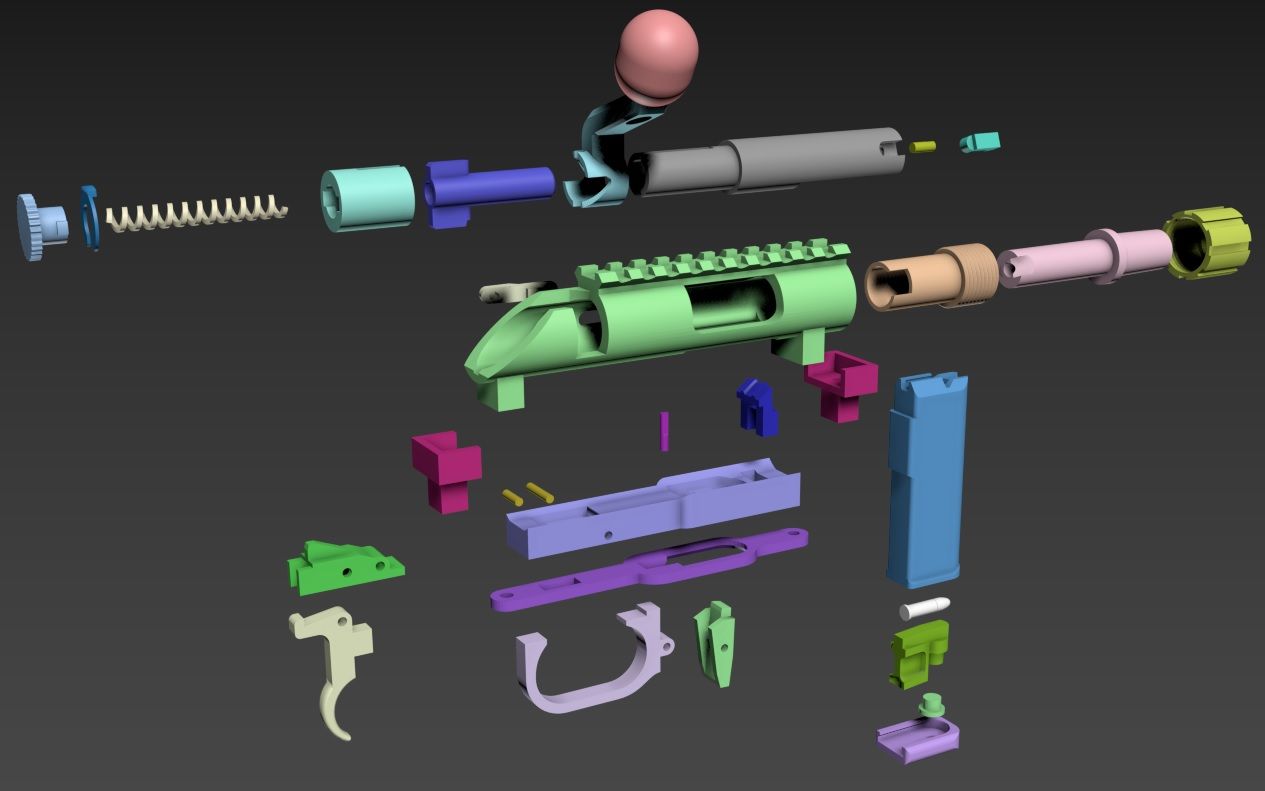 bolt action rifle 3D print model - Mito3D