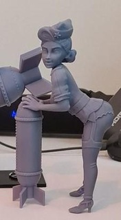 Bomber Mädchen 3d print model - Mito3D