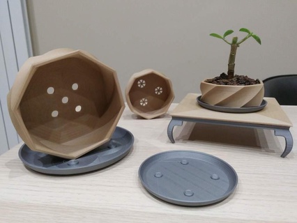 bonsaï pot Accueil maison décor 3d print model - Mito3D