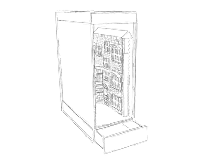 book nook small - wizards alley Household 3d print model - Mito3D
