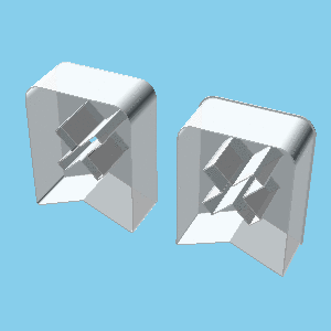 Lesezeichen Kreuz Kennzeichen schält Box v1 3D print model - Mito3D