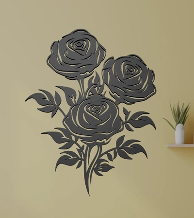 bouquet of roses wall art 3d models download creality cloud home decor 3d print model - Mito3D