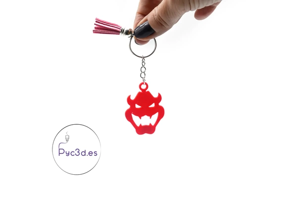 bowser mario bros keyring 3d models download creality cloud 3d print model - Mito3D