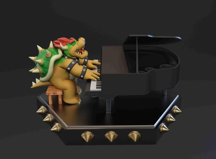 bowser super Mario bros 3d stampa modello mostri 3d print model - Mito3D