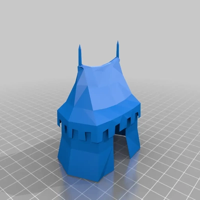 bretonnian tent - poly 3d models download creality cloud 3d print model - Mito3D