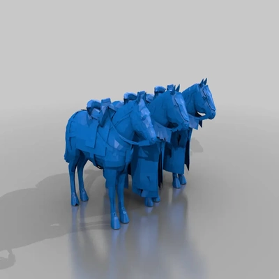 bretoniano cavalos guerra tm 3d modelos baixar crialidade nuvem 3d print model - Mito3D