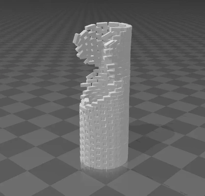 broken brick tower collection 3d models download creality cloud 3d print model - Mito3D