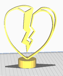 rotto cuore 2 3d print model - Mito3D