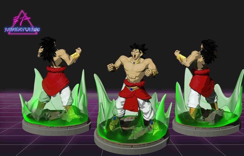 broly base form dragon ball Fictional Characters 3d print model - Mito3D
