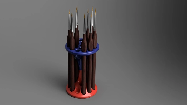 brush stand 3d models download creality cloud 3d print model - Mito3D