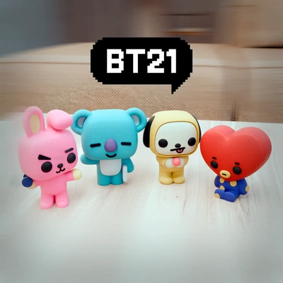 bt21 funko pop pacco 3d modelli scarica creality nube 3d print model - Mito3D