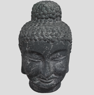 Bouddha tête généré revopoint pop 2 3d print model - Mito3D