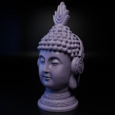 buddha kopfhörer includes 3d modelle download realität wolke 3d print model - Mito3D