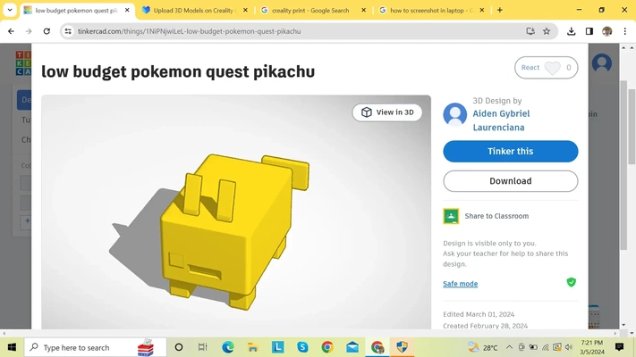 bütçe pokemon arayış pikaçu 3d modeller indir creality bulut 3d print model - Mito3D