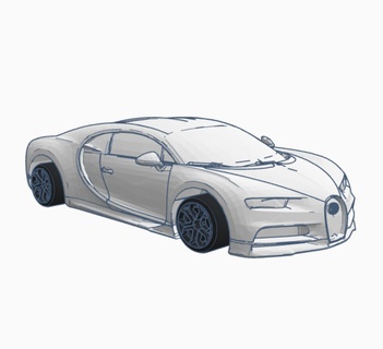 Bugatti Chiron Arbeiten Fahrzeuge 3d print model - Mito3D