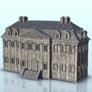 building 19 - terrain ww2 scenery modern miniatures diaroma Architectural Models 3d print model - Mito3D