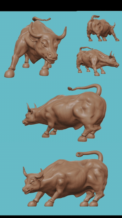 bull of wall street 3d models download creality cloud mammal 3d print model - Mito3D