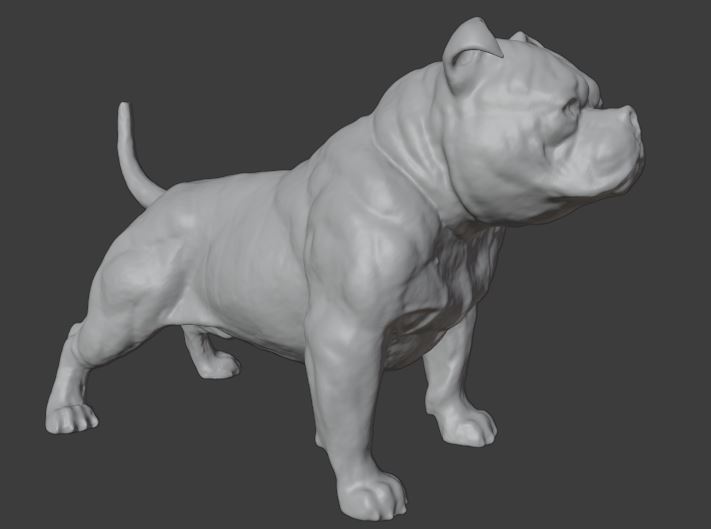 buldog mamífero 3D print model - Mito3D