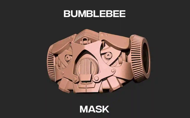 bumblebee mask - 3d print model models download creality cloud masks & helmets 3d print model - Mito3D