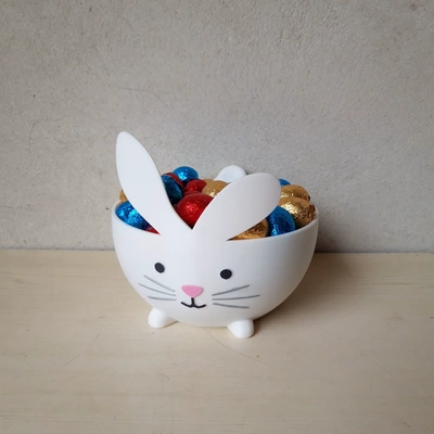 bunny bowl 3d models download creality cloud 3d print model - Mito3D