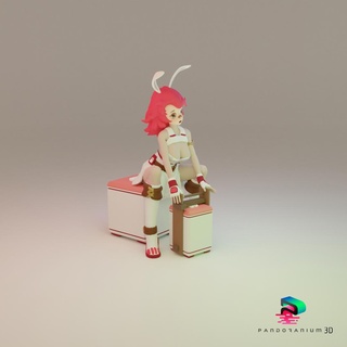 bunny girl food delivery service 3d models download creality cloud fictional characters 3d print model - Mito3D