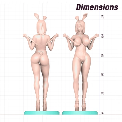 coniglietto ragazza playboy 3d modelli scarica creality nube 3d print model - Mito3D