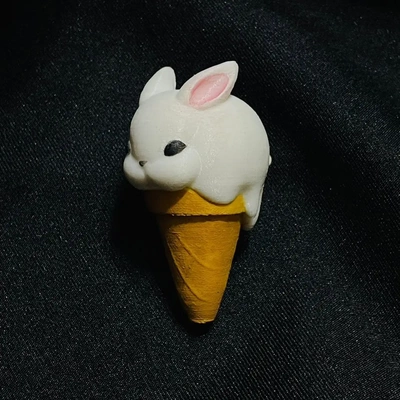 bunny ice cream 3d models download creality cloud 3d print model - Mito3D