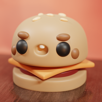 burger 3d models download creality cloud foods 3d print model - Mito3D
