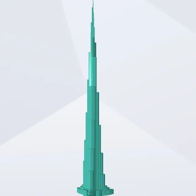 burj califa 3d modelos descargar crealidad nube 3d print model - Mito3D