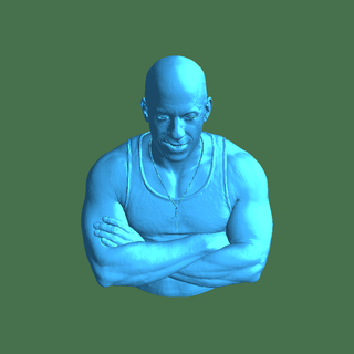 bust vin diesel Characters 3d print model - Mito3D