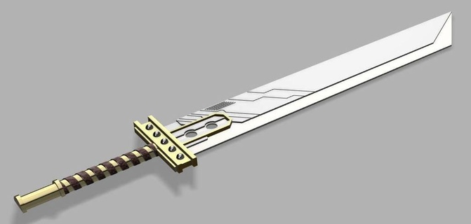 buster sword bookmark Others 3d print model - Mito3D