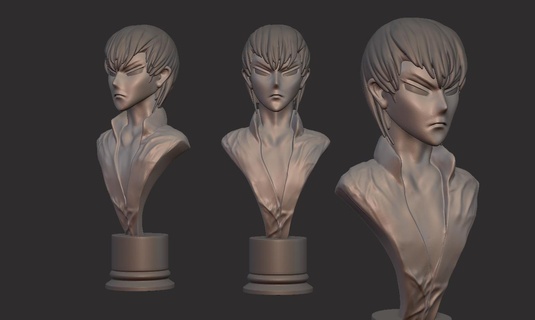 busto anime caracteres 3d print model - Mito3D