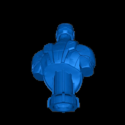 busto homem ferro 3d modelos baixar crialidade nuvem 3d print model - Mito3D