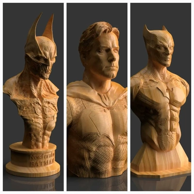 busts superhero batman 3d models download creality cloud 3d print model - Mito3D