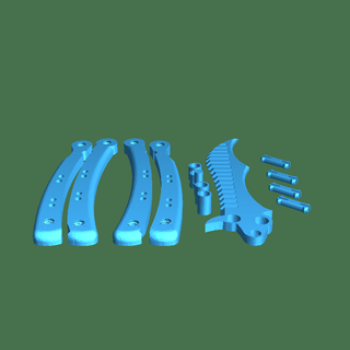 butterfly knife comb 3d models download creality cloud Toys & Games 3d print model - Mito3D