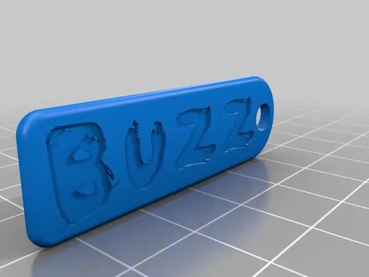 zumbido logo llaveros 3d modelos descargar crealidad nube 3d print model - Mito3D