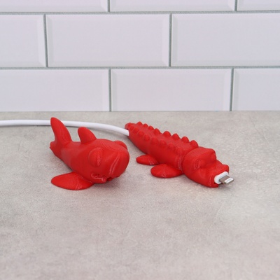 kablo ısırıklar paketlemek 1 köpekbalığı timsah 3d modeller indir creality bulut gadget'lar elektronik 3d print model - Mito3D