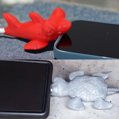 cabo mordidas pacote 2 cabeça martelo tartaruga 3d modelos baixar crialidade nuvem reptiliano 3d print model - Mito3D