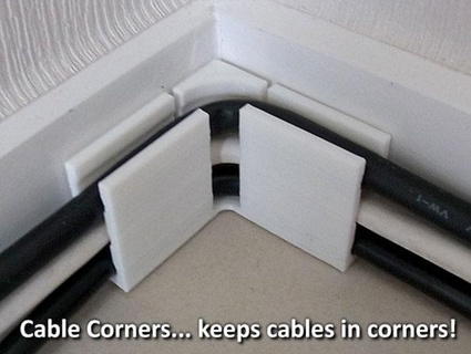 cable corner Household 3d print model - Mito3D