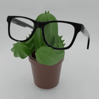 cactus eyeglass holder 3d models download creality cloud 3d print model - Mito3D