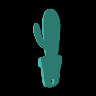 cactus porte clés mode 3d print model - Mito3D