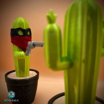 cactus robo 3d modelos descargar crealidad nube 3d print model - Mito3D