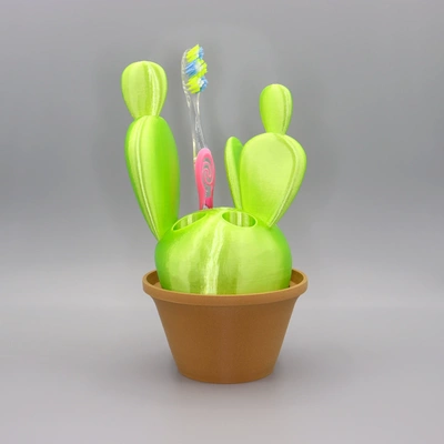 cactus spazzolino 3d modelli scarica creality nube 3d print model - Mito3D