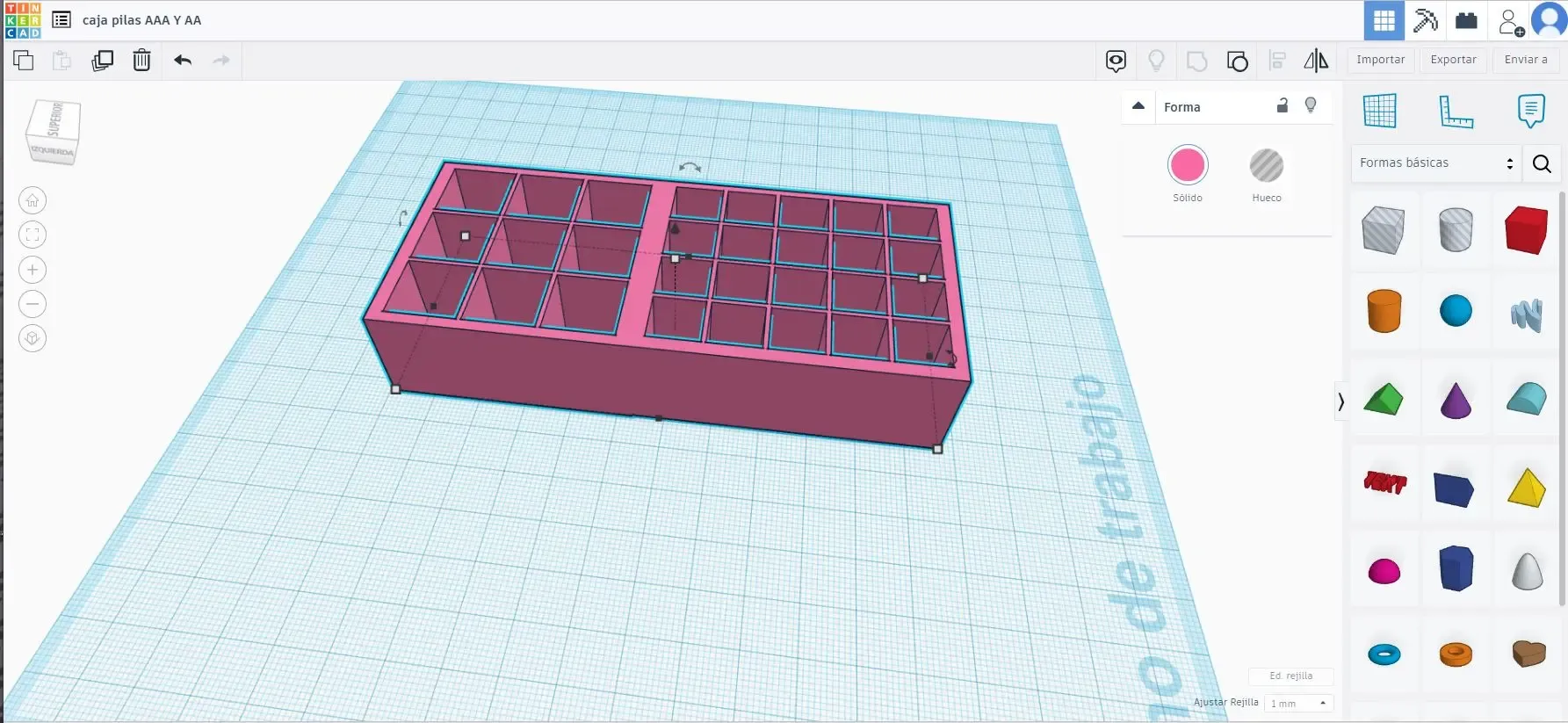 caja para pilas aaa y aa 3d models download creality cloud 3D print model - Mito3D