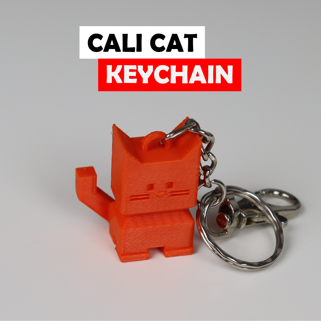 cali cat keychain Others 3D print model - Mito3D